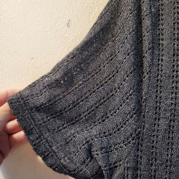 Michael Lauren Clifford Short Sleeve hi/lo Crop top - Picture 11 of 12